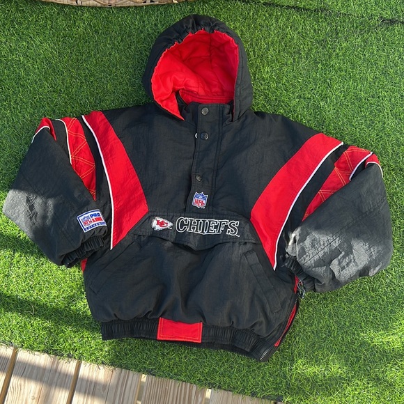 chiefs starter jacket black